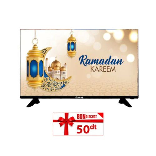 TV ETERNAL 32'' LED HD Slim Avec Récepteur Intégré + Bon D'achat 50DT