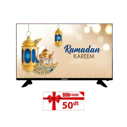 TV ETERNAL 32'' LED HD Slim Avec Récepteur Intégré + Bon D'achat 50DT