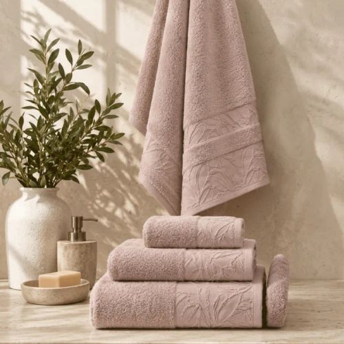 Serviette De Bain 70x140 KHT25-63 Rose