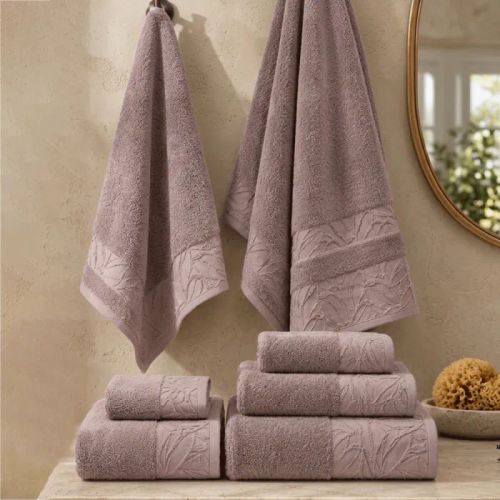 Serviette De Bain 50x90 KHT25-63 Violet