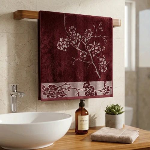 Serviette De Bain 50x90 KHT25-30 Rouge Serviette De Bain 50x90 KHT25-30 Rouge