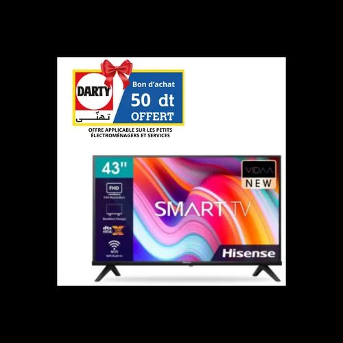 SMART TV HISENSE 43A4K - Téléviseur 43" Full HD SMART TV HISENSE 43A4K - Téléviseur 43" Full HD