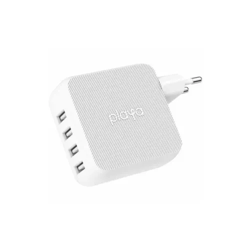 CHARGEUR MURAL 4 PORTS USB-A, 10W X4, BLANC CHARGEUR MURAL 4 PORTS USB-A, 10W X4, BLANC