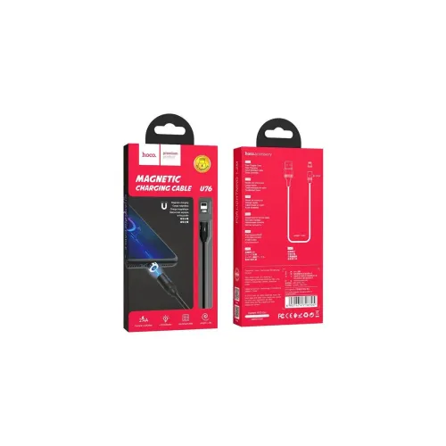 Cable Hoco U76 Magnetiqie 3A pour iPhone Cable Hoco U76 Magnetiqie 3A pour iPhone