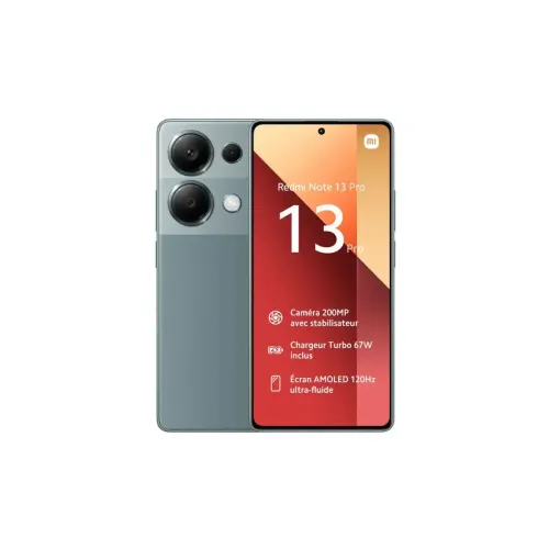 SMARTPHONE XIAOMI REDMI NOTE 13 PRO " 12/512" GREE SMARTPHONE XIAOMI REDMI NOTE 13 PRO " 12/512" GREE