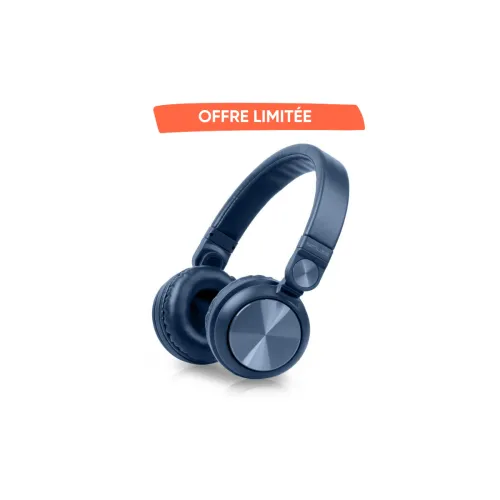 Casque stéréo Bluetooth Bleu MUSE