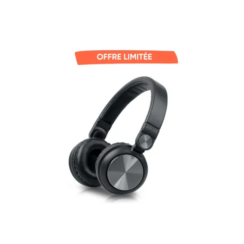 Casque stéréo Bluetooth Noir MUSE Casque stéréo Bluetooth Noir MUSE