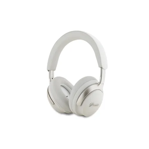 Casque Guess BT ANC Metal Script Logo Blanc