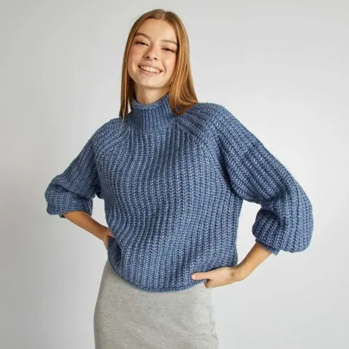 pull col montant bleu pull col montant bleu