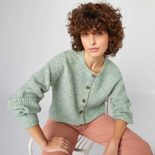 gilet en maille grosse jauge vert gilet en maille grosse jauge vert