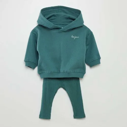 ensemble sweat et legging côtelé - 2 pièces vert ensemble sweat et legging côtelé - 2 pièces vert