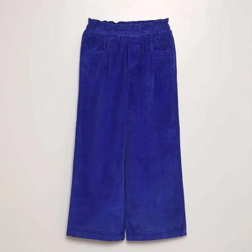 pantalon en velours côtelé bleu pantalon en velours côtelé bleu