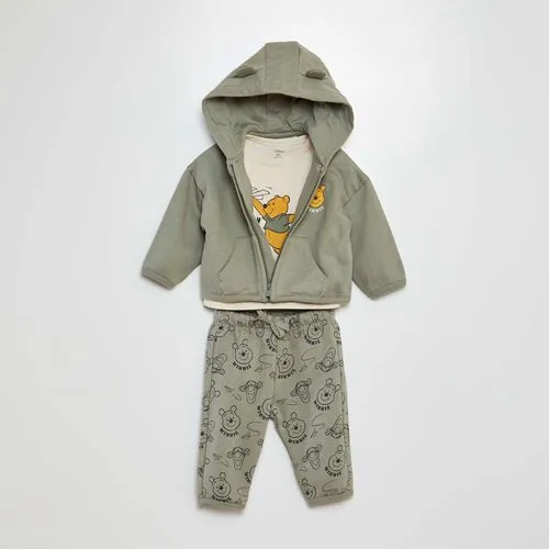 ensemble sweat + pantalon + t-shirt 'disney' - 3 pièces vert ensemble sweat + pantalon + t-shirt 'disney' - 3 pièces vert