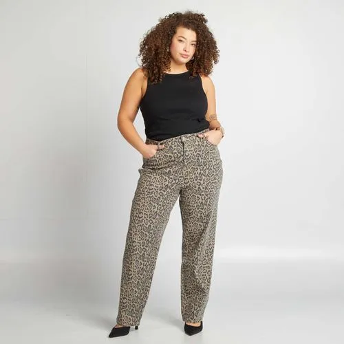 pantalon droit 'léopard' léopard pantalon droit 'léopard' léopard