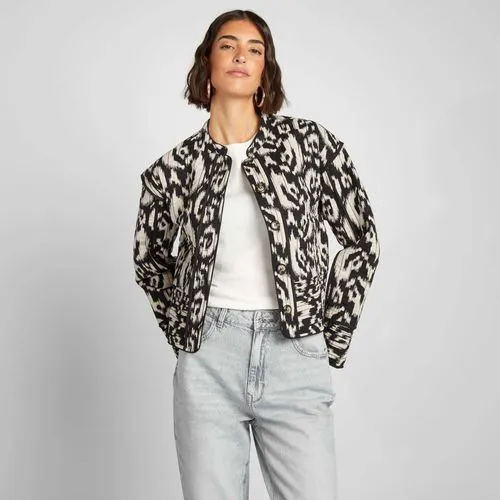 veste matelassée imprimée bleu marine veste matelassée imprimée bleu marine