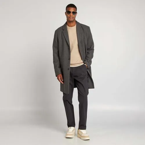 manteau long en laine mélangé gris manteau long en laine mélangé gris