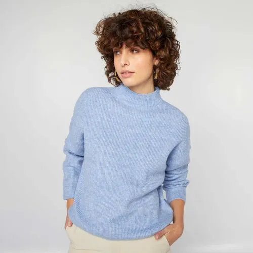 pull en laine mélangée bleu pull en laine mélangée bleu