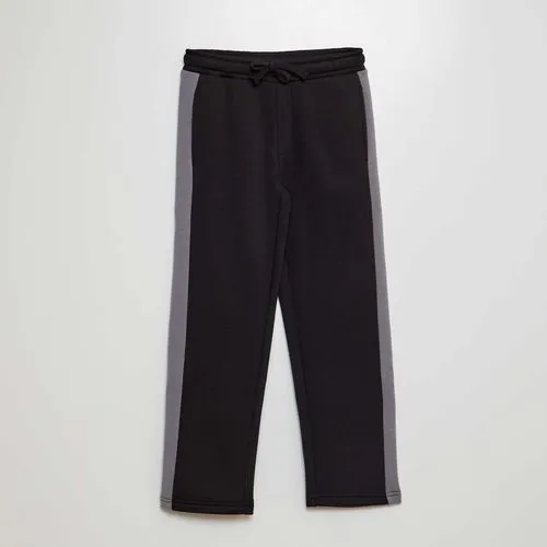 jogging en molleton bicolore noir jogging en molleton bicolore noir