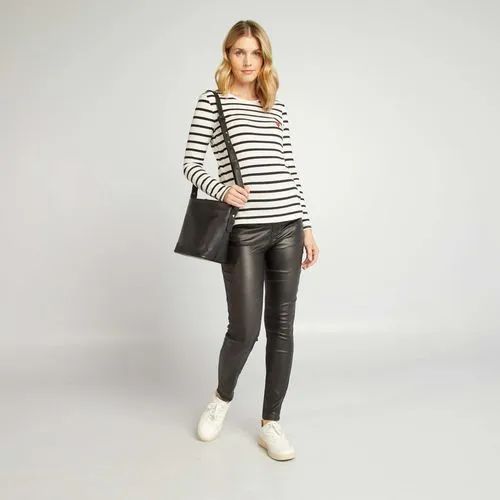 pantalon grossesse avec bandeau élastique noir pantalon grossesse avec bandeau élastique noir