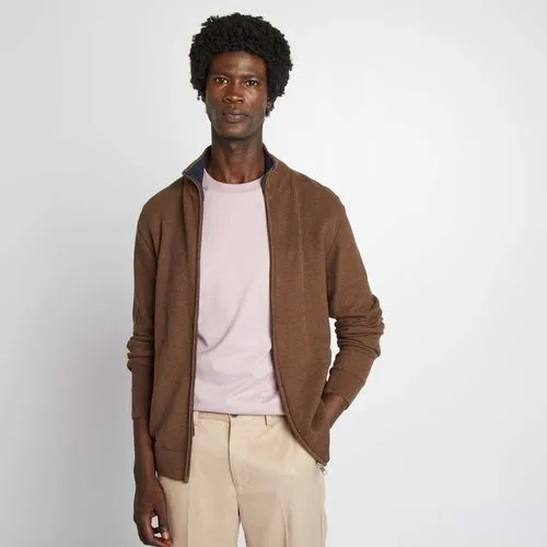 gilet zippé col montant marron gilet zippé col montant marron