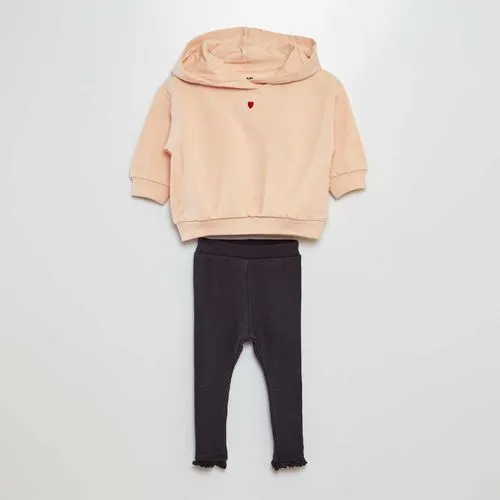 ensemble sweat + legging gaufré - 2 pièces beige ensemble sweat + legging gaufré - 2 pièces beige
