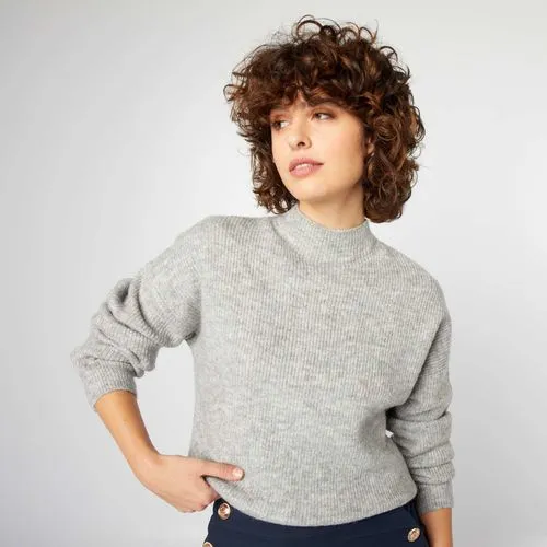 pull en laine mélangée gris pull en laine mélangée gris