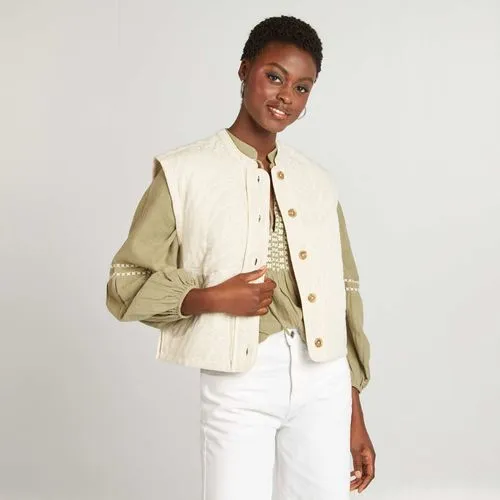 veste matelassée sans manches blanc veste matelassée sans manches blanc