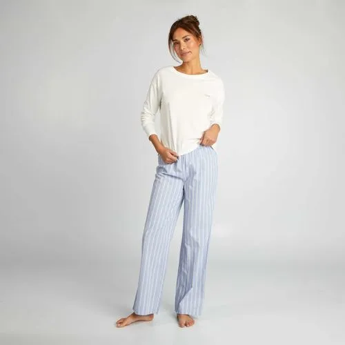 ensemble de pyjama t-shirt + pantalon - 2 pièces blanc ensemble de pyjama t-shirt + pantalon - 2 pièces blanc