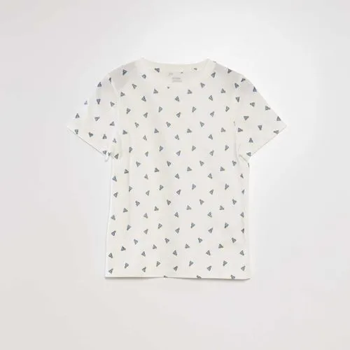 t-shirt imprimé blanc/bleu t-shirt imprimé blanc/bleu