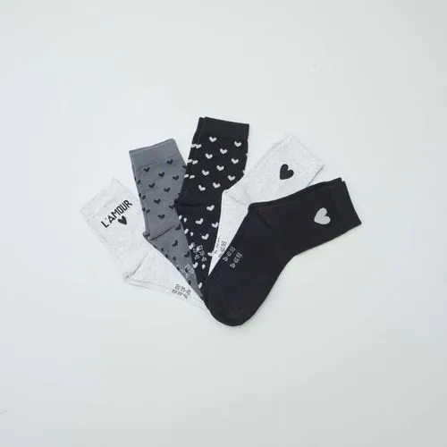 lot de 5 paires de chaussettes fantaisies noir lot de 5 paires de chaussettes fantaisies noir