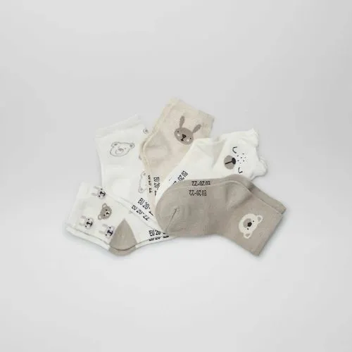lot de 5 paires de chaussettes en maille stretch beige