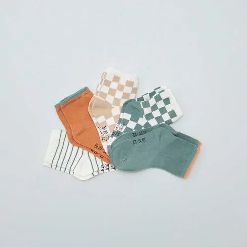 lot de 5 paires de chaussettes en maille stretch vert