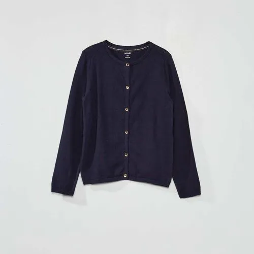 gilet en maille fine bleu marine