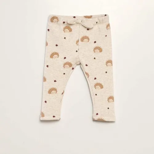 pantalon en molleton avec nœud beige 'herisson'