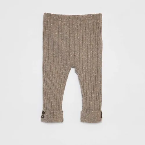legging côtelé beige