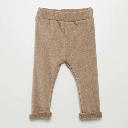 legging en maille marron