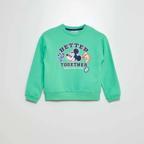 sweat 'disney' imprimé vert