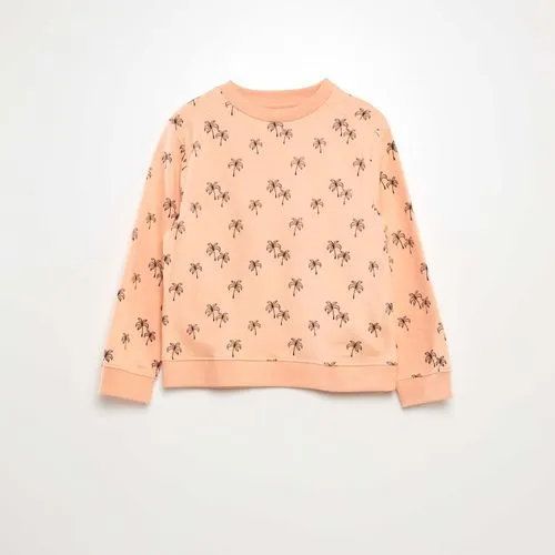 sweat en molleton léger à motif orange
