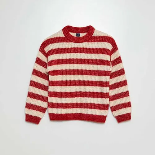 pull en laine mélangé marinière rouge pull en laine mélangé marinière rouge