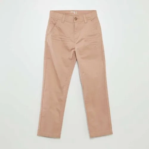 pantalon chino droit uni beige pantalon chino droit uni beige