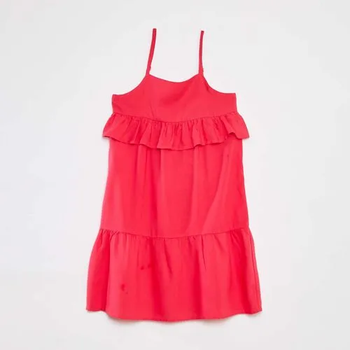 robe à bretelles à volants rose robe à bretelles à volants rose