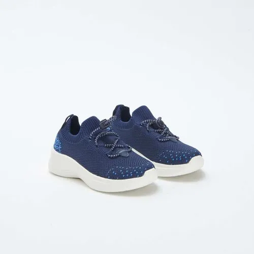baskets de running avec lacets élastiqués bleu baskets de running avec lacets élastiqués bleu