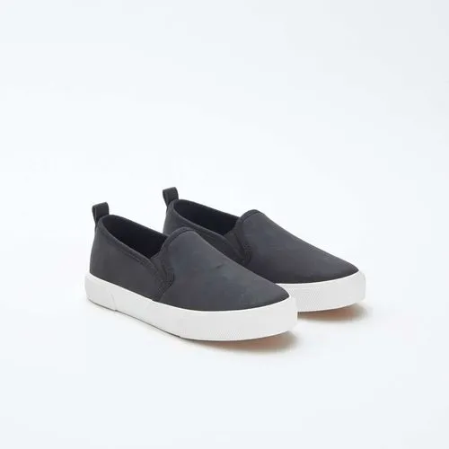 baskets slip-on en suédine noir baskets slip-on en suédine noir