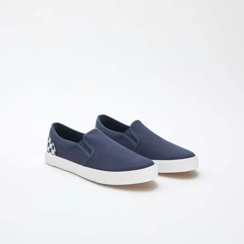 baskets slip-on avec damier bleu baskets slip-on avec damier bleu