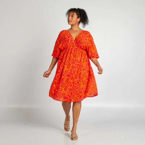 robe à manches papillons orange robe à manches papillons orange