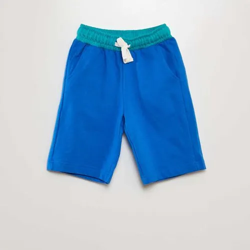 bermuda bicolore en french terry bleu/vert bermuda bicolore en french terry bleu/vert