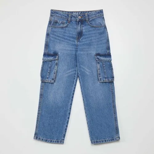 denim wideleg à poches bleu denim wideleg à poches bleu