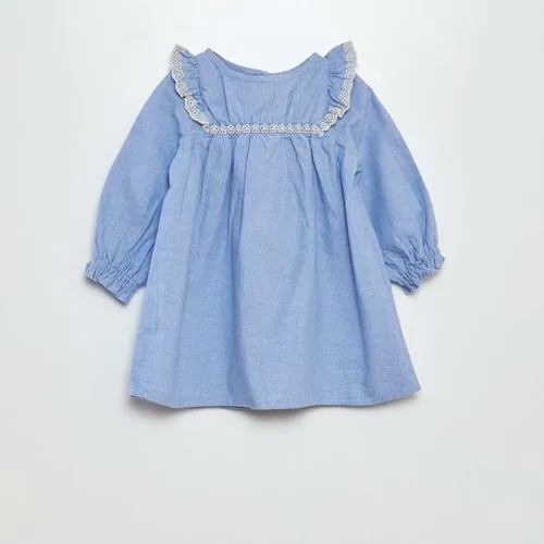 robe en coton tissage chambray bleu robe en coton tissage chambray bleu