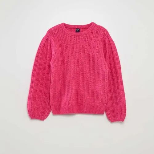 pull en maille doudou fantaisie rose pull en maille doudou fantaisie rose