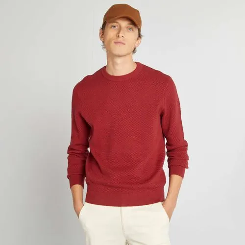 pull en maille fantaisie rouge